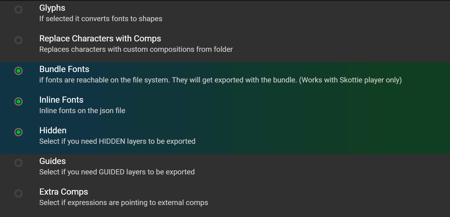 General settings